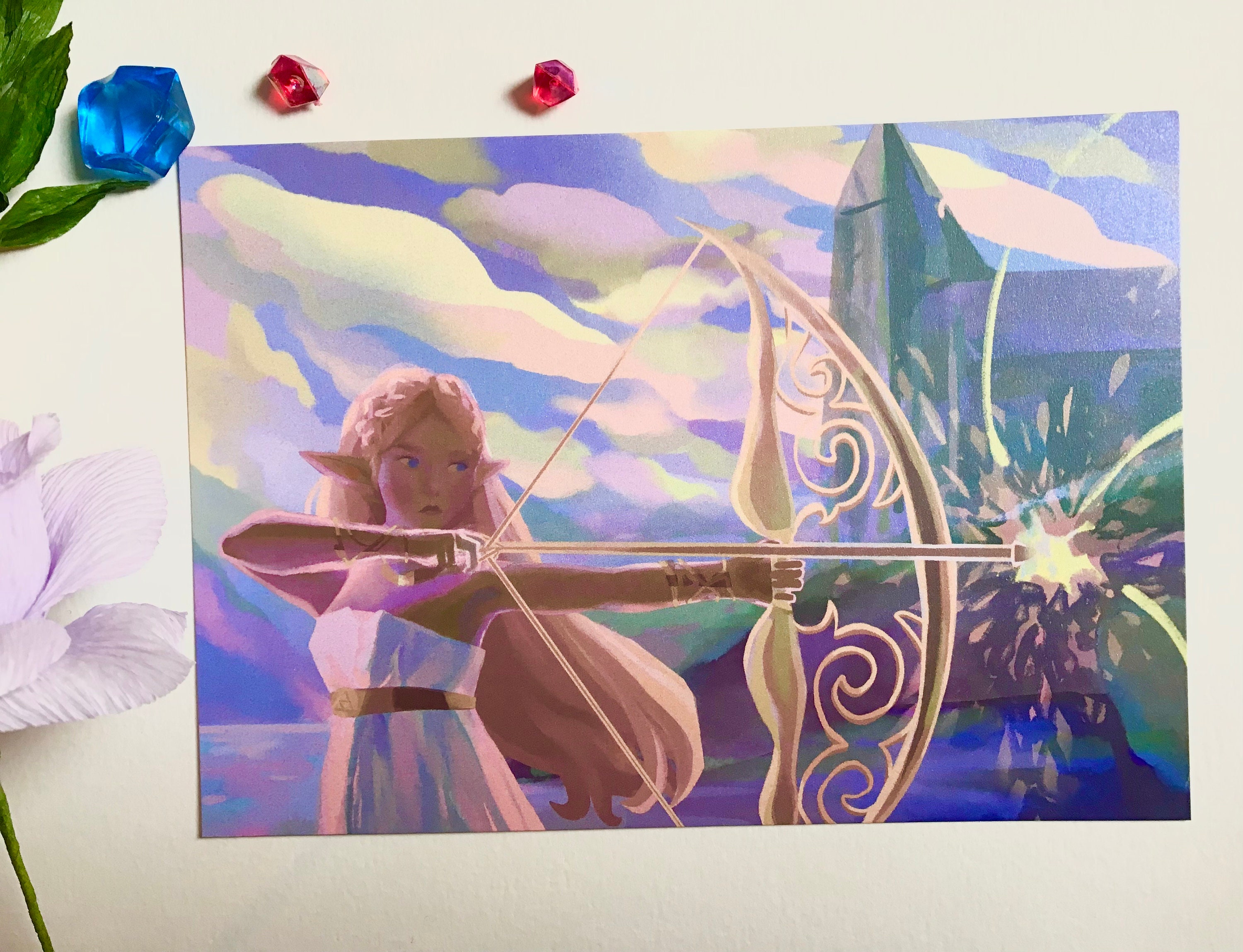 Zeldas Light Arrow Botw Art Print Etsy