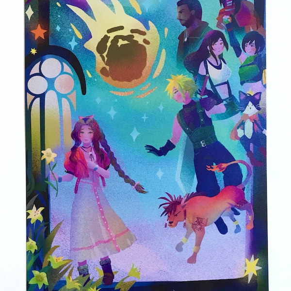 Final Fantasy VII - impression d'art de fête