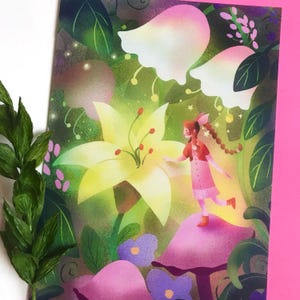 Final Fantasy VII - stampa artistica della fata Aerith