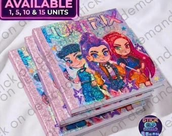 Quaderni glitterati K-Pop - Confezione da 1, 5, 10, 15 bomboniere - Mini diario estetico per sacchetti regalo - Regalo di cancelleria rosa per i fan -