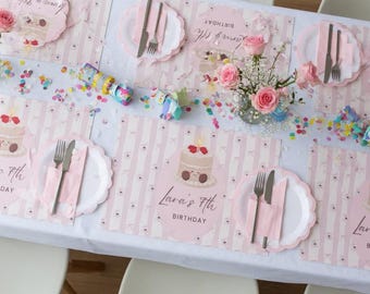 Set di tovagliette personalizzate Jelly Cat / Tovagliette personalizzate in carta A4 Jelly Cat per compleanni / Decorazioni per feste Jelly Cat