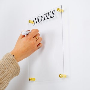 Note Board, Acrylic Dry Erase Note Board For Wall, Floating Message Note Board, Home Office Accessories, Draw Board, Clear Acrylic Plaque