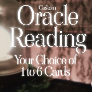 Lectura personalizada de tarjetas de Oracle: lectura de almas gemelas, lectura de guías espirituales, lectura de vidas pasadas y mucho más.