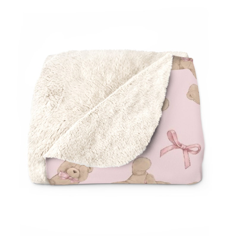 Cute Teddy Bear Fleece Blanket Etsy