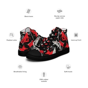 Men’s high top canvas shoes