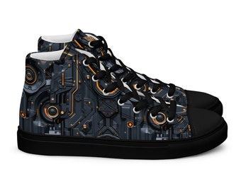 Cyberpunk Techno Rave Dance Punk Metal Skater Sci-Fi Inspirowane Futurystyczny Mech Męskie wysokie płócienne buty