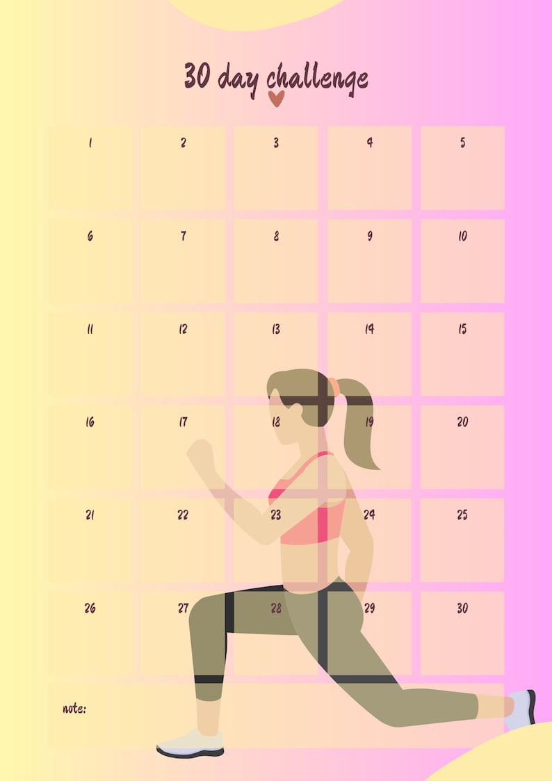 Minimalist Fitness & Workout Planner Template, Digital Fitness Planner Etsy