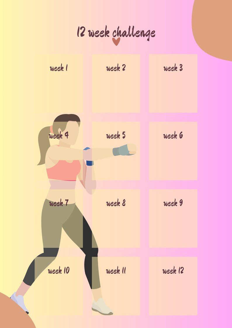 Minimalist Fitness &amp; Workout Planner Template, Digital Fitness Planner ...