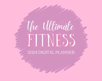 2024 Fitness Digital Hyperlink Planner, Fitness Planner, Weight Loss Tracker,  Workout Planner Fitness Journal, Meal Planner, Habit Tracker