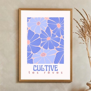 Positive Affirmation Flower Poster/Matisse Quote Poster/Wall decoration quote/Motivational illustration to print/Inspiring phrase