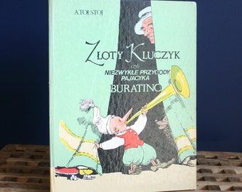 Buratino (Pinokkio). ziek. door A. Kanevsky. RUSSISCH Kinderboek in het Pools. 1983