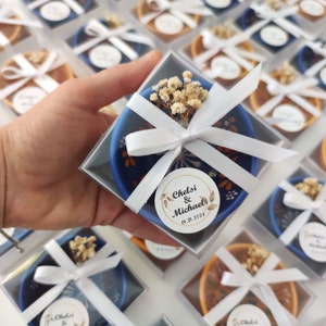 Un bol de douche nuptiale unique pour les invités, cadeaux de mariage rustiques, boîtes de bonbons, art cini dinde, cadeaux personnalisés en vrac, cadeaux bohèmes