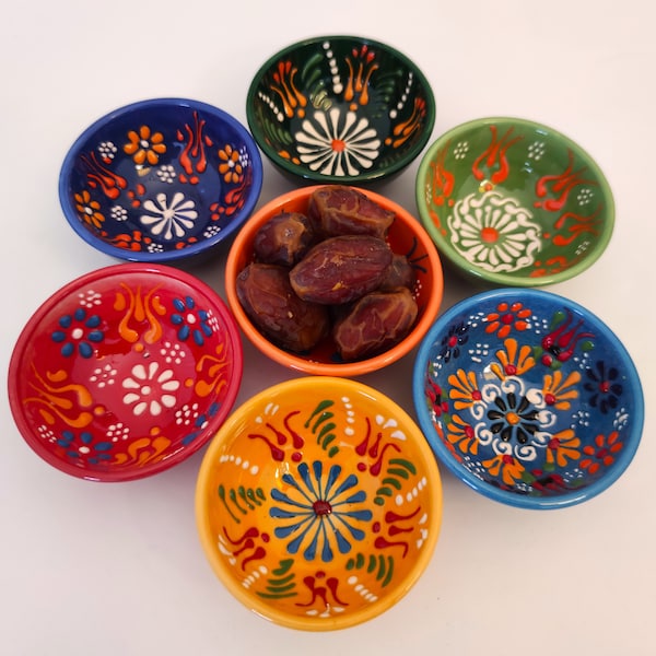 Bulk Gift Ceramic Bowls for Weddings, Mexico Pottary, Handmade Gift, Tiny Mini Turkish Dip Bowl, Unique Wedding Favor, Keramik Schale Bowl