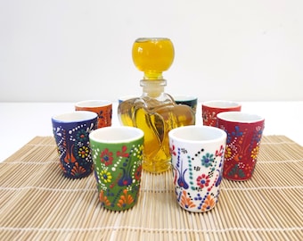 Handgjorda Talavera-shotglas: Mexikanska Fiesta-bröllopsgåvor