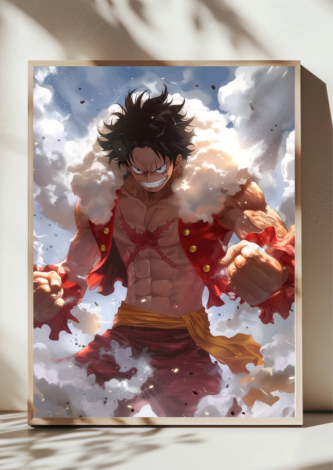 Superb Poster Luffy One Piece Very High Resolution A1 A2 A3 A4 Anime Fan Wall Art Limited Copy