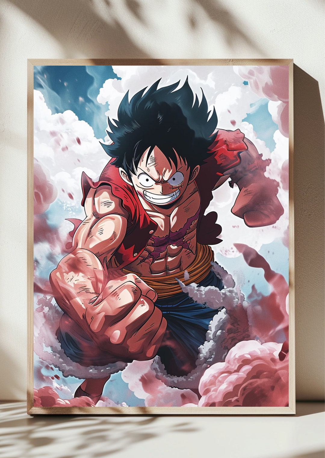 Superb Poster Luffy One Piece Very High Resolution A1 A2 A3 A4 Anime Fan Wall Art Limited Copy