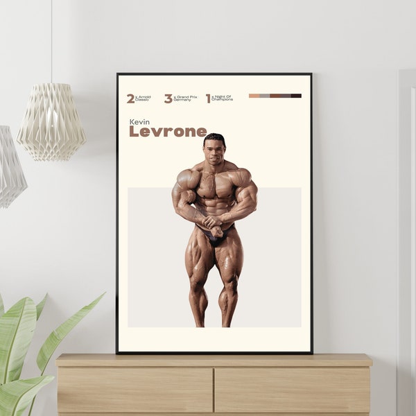 Kevin Levrone Poster, Bodybuilding Poster, Sports Poster, Motivational Poster, Gym Decor, Fitness Poster, Man Cave Art, Gift For Him