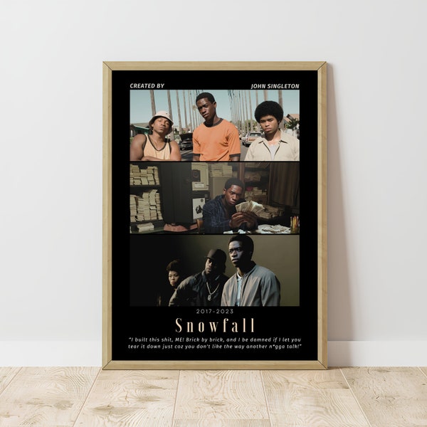 Snowfall | Franklin Saint Digital Luxury Poster | Retro Wall Art Home Decor | Damson Idris Print | Tv Series | Tv Show | Gift Idea