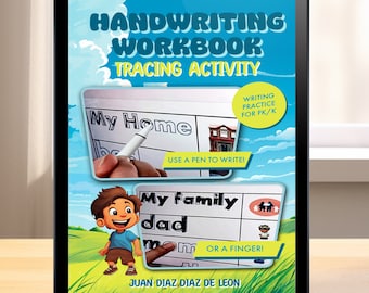 Handwriting WorkBook. Tracing Words Activity.