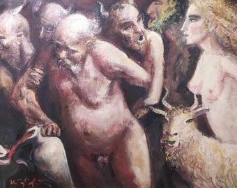 Satyromachy", oil, canvas, 80х120 cm. Igor Gubsky