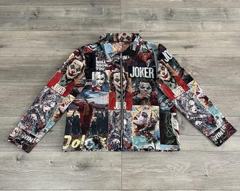 Sudadera con capucha del Joker de Halloween / Diseño personalizado de DC Comics / Estilo tapiz único / Sudadera con capucha cómoda y elegante para amantes de los cómics