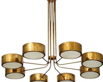 8 Light Starburst Sputnik Chandelier – Mid Century Modern 1950s Ceiling Fixture for Stylish Interiors