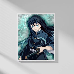 Muichiro Tokito Digital Art Print | A4 Demon Slayer Poster | Instant Download Anime Wall Art | Kimetsu no Yaiba Fan Art | Mist Hashira Print