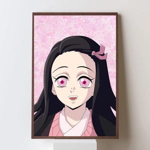 Nezuko Demon Slayer Art Print , Nezuko Demon Form , Anime Wall Art , A4, A3 Matte or Gloss Finish , Unframed Japanese Anime Print