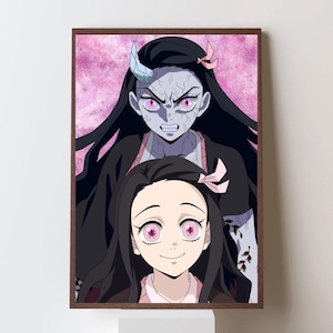 Nezuko Demon Slayer Art Print , Nezuko Demon Form , Anime Wall Art , A4, A3 Matte or Gloss Finish , Unframed Japanese Anime Print