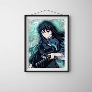 Muichiro A4 Art Print – Mist Hashira Wall Decor, Demon Slayer Anime Print