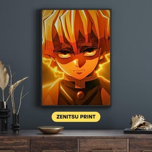 Zenitsu Agatsuma Infinity Castle Arc | Demon Slayer A4 Glossy Art Print | Anime Wall Decor | Thunder Breathing Fan Art
