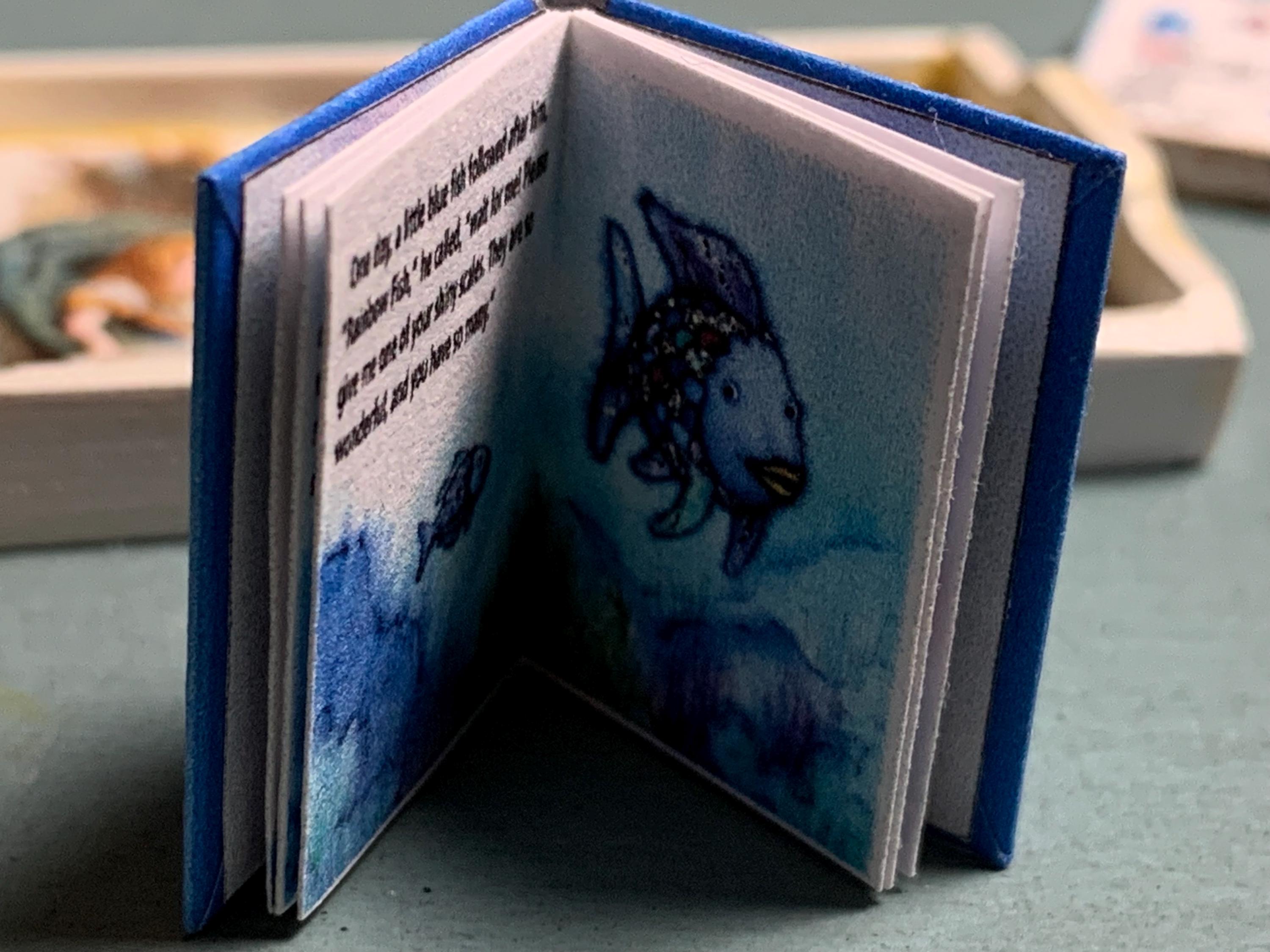 Alice Goldfish Miniature Dollhouse Artisan GOLDFISH ALICE in WONDERLAND Book Club Tea ...