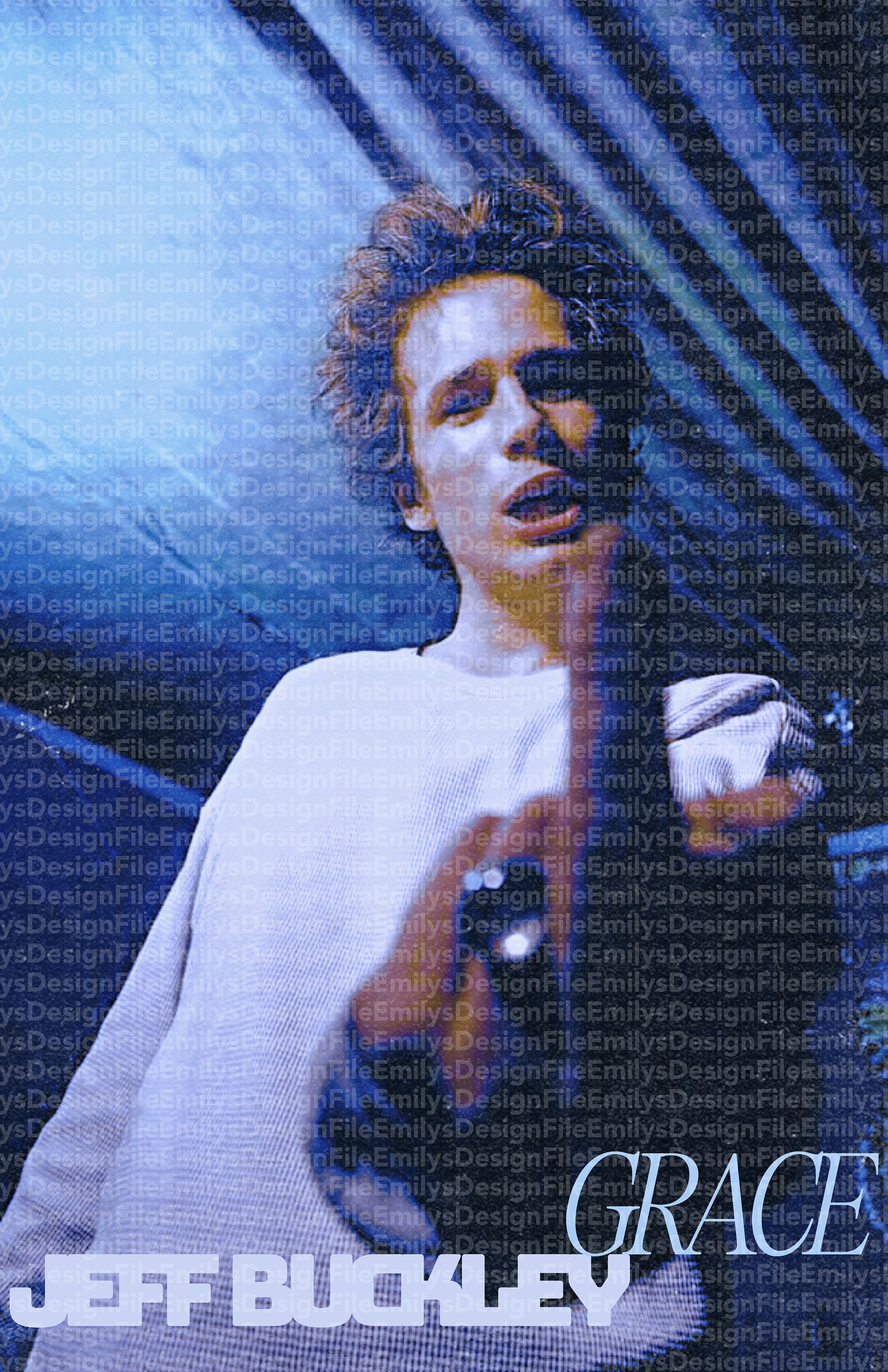 Jeff Buckley 'grace' Poster: 90s Music Portrait (digital Download