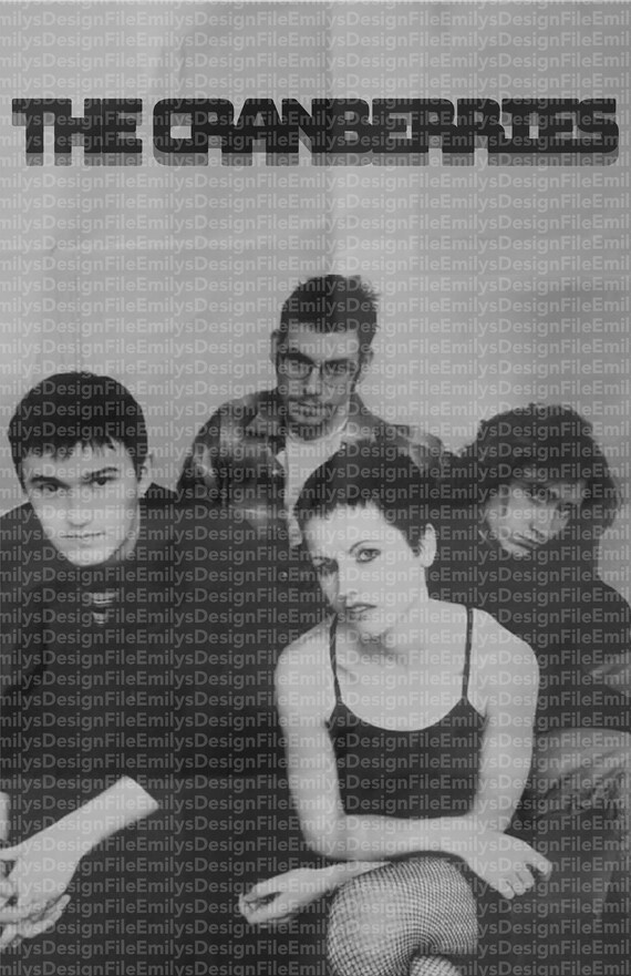 The Cranberries 90s Vintage Digital Poster Download, Folk The Cranberries 90s Vintage Digital Poster Download, Folk