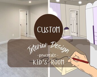 Kid's Room PROCREATE Design, Interior Architecture, Decoration Consultancy, Home Renovation, Digital Drawings