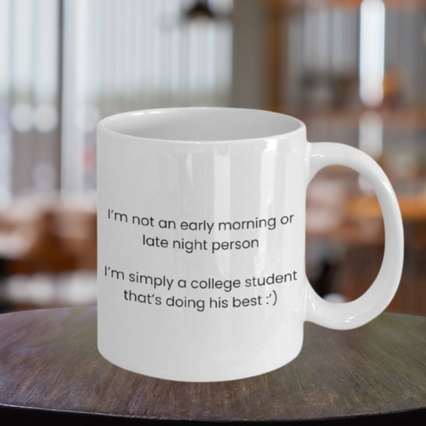 Best gifts for college male students, college student gifts for guys, mug for college male students, coffee cup for college male students