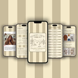 Desert Crew Bachelorette Itinerary – Editable Canva Website Template (Digital Download)