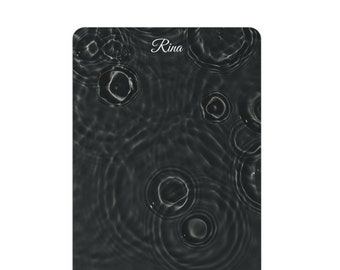 Personalized name yoga mat gift Ripples design Custom rubber exercise mat Pilates workout mat Suede top non slip mat Gift for yoga lover