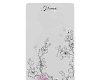 Personalized Cherry Blossom Yoga Mat, Non-Slip Suede Top