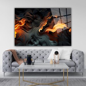 Parete astratta colori e luci design natura temperato vetro arte murale- arte murale- vita dell'albero decorazione murale- stampa su vetro- grande arte murale- parete