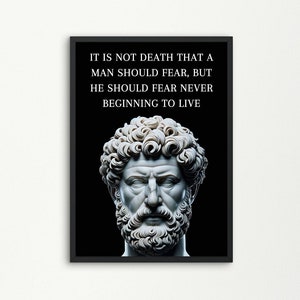 Stoic Poster - Marcus Aurelius - Live your Life - Digital print - Motivational Poster