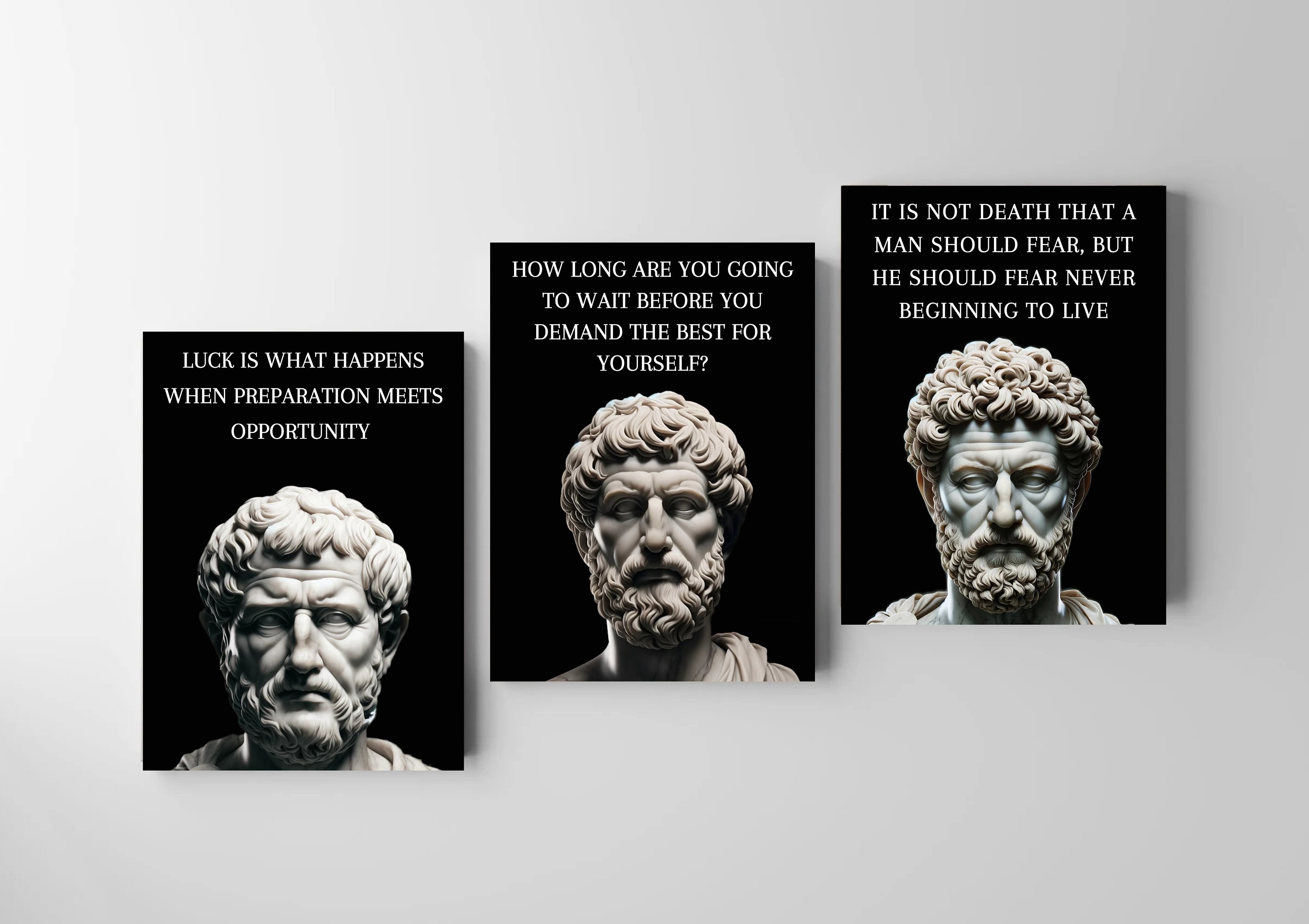 Stoic Proverbs Stoic Philosophy Motivational Poster Bundle - Epictetus, Marcus ...