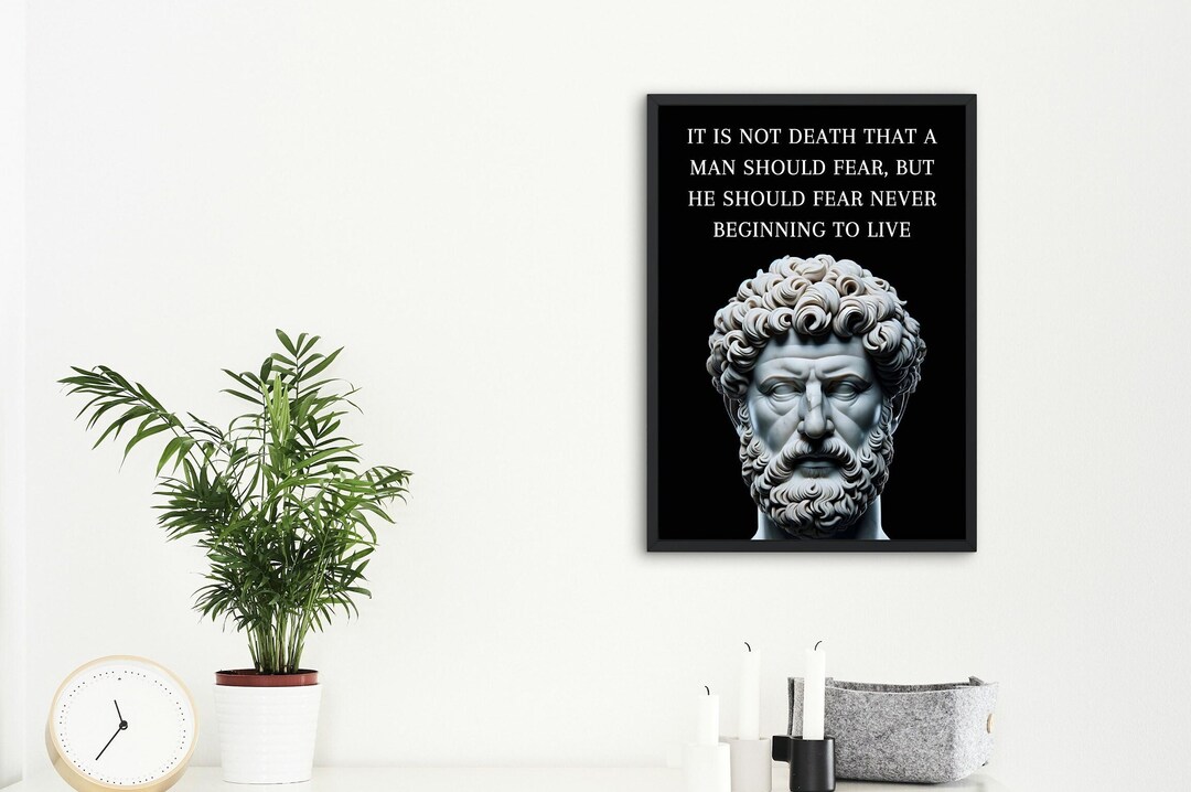 Stoic Poster - Marcus Aurelius - Live Your Life - Digital Print ...
