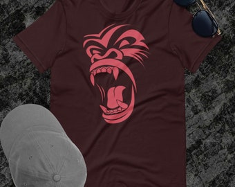 mens graphic tee,Gorilla t-shirt,Gorilla lover tee,Gorilla graphic tee,Gorilla lover shirt,clothing gift,gift for friend.