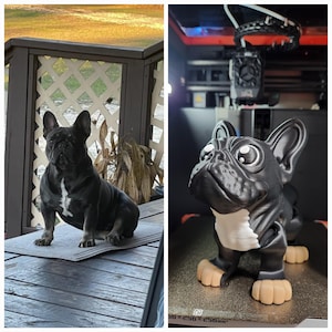 Custom 3D Printed French Bulldog – Personalized Frenchie Figurine | Memorial or Gift