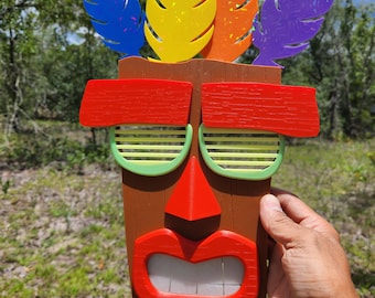 18-inch Aku Aku Crash-Inspired Guardian Mask – Wearable Wall Art (Ooga Booga!!!)