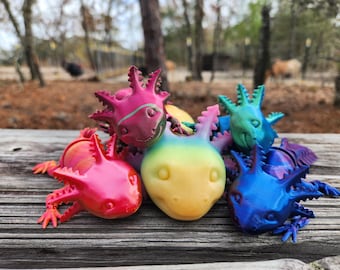 Axelotle Fidget Friend - 3D Printed with Love to Support Farm Animal Rescue