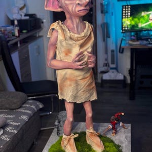 Life-Size House Elf Kit – 3D Printed HP-Inspired Figure (3.5ft Tall)