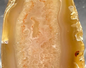 Brazilian Agate Geode: Polished Specimen, Crystal Center