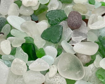 Vidrio de playa del lago Erie: 1 libra de vidrio pulido, transparente, verde y marrón.
